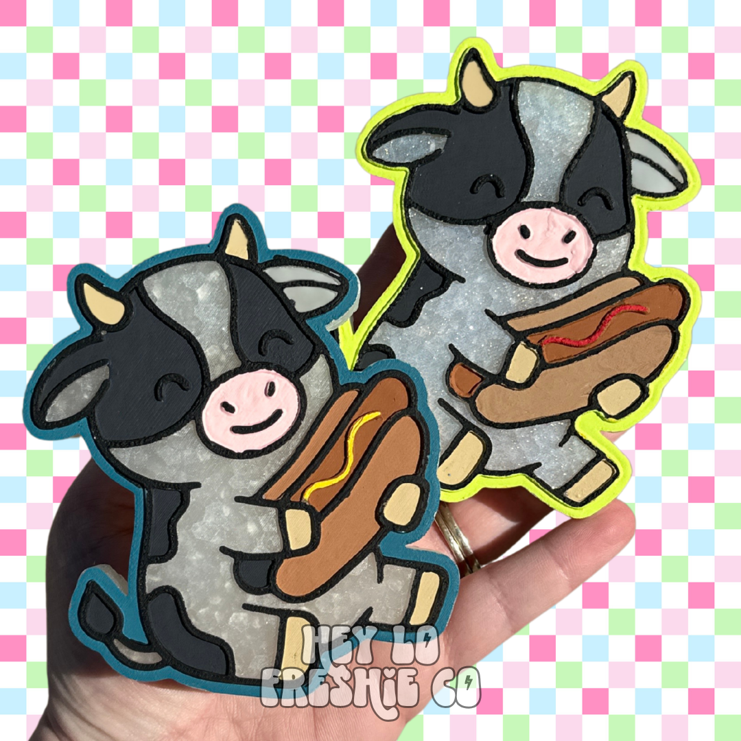 Custom Freshie: Hotdog Cow