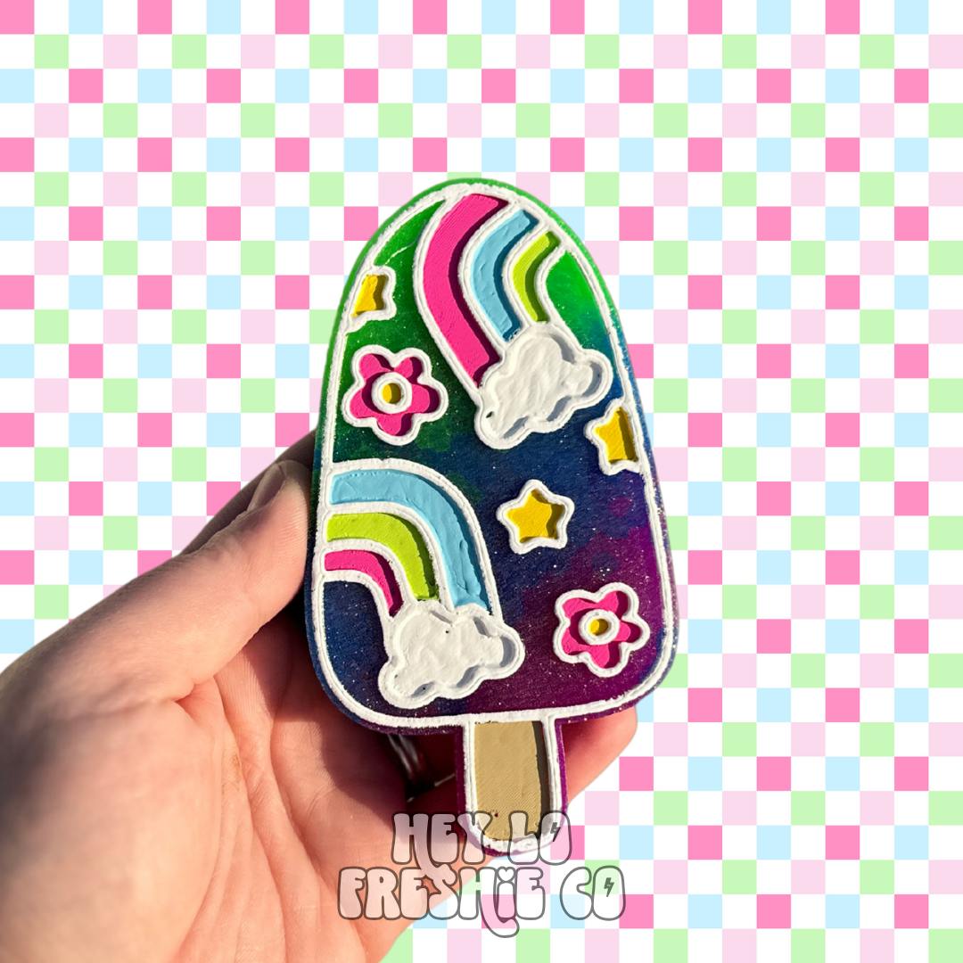 Custom Freshie: Rainbow Popsicle