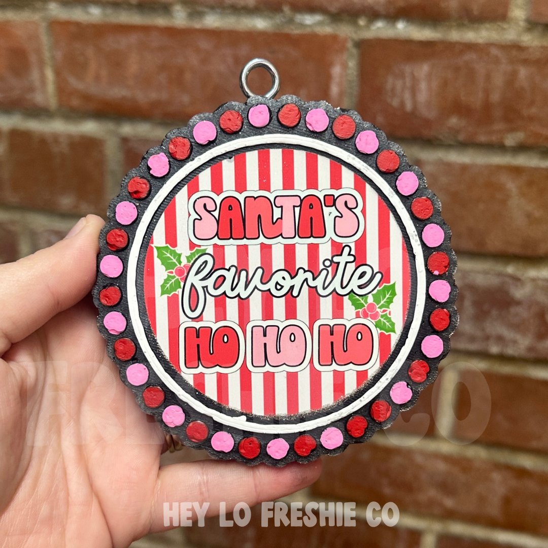 Santa's Favorite HO HO HO (Cardstock Freshie)