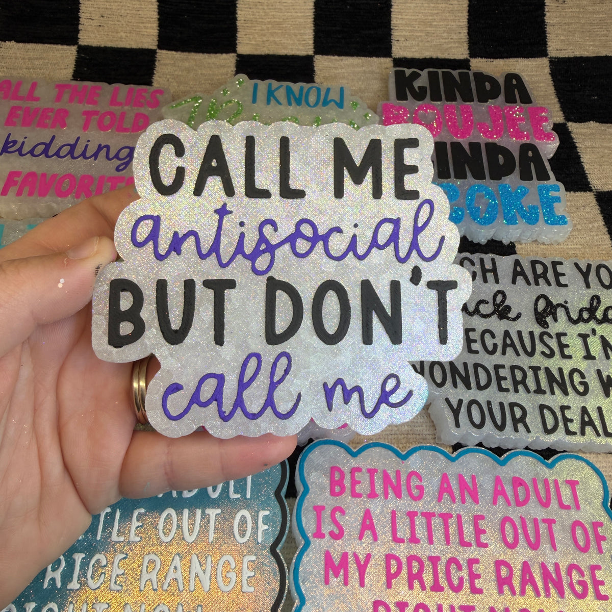 RTS Freshie: Call Me Antisocial (Scent: Iced Vanilla Woods)