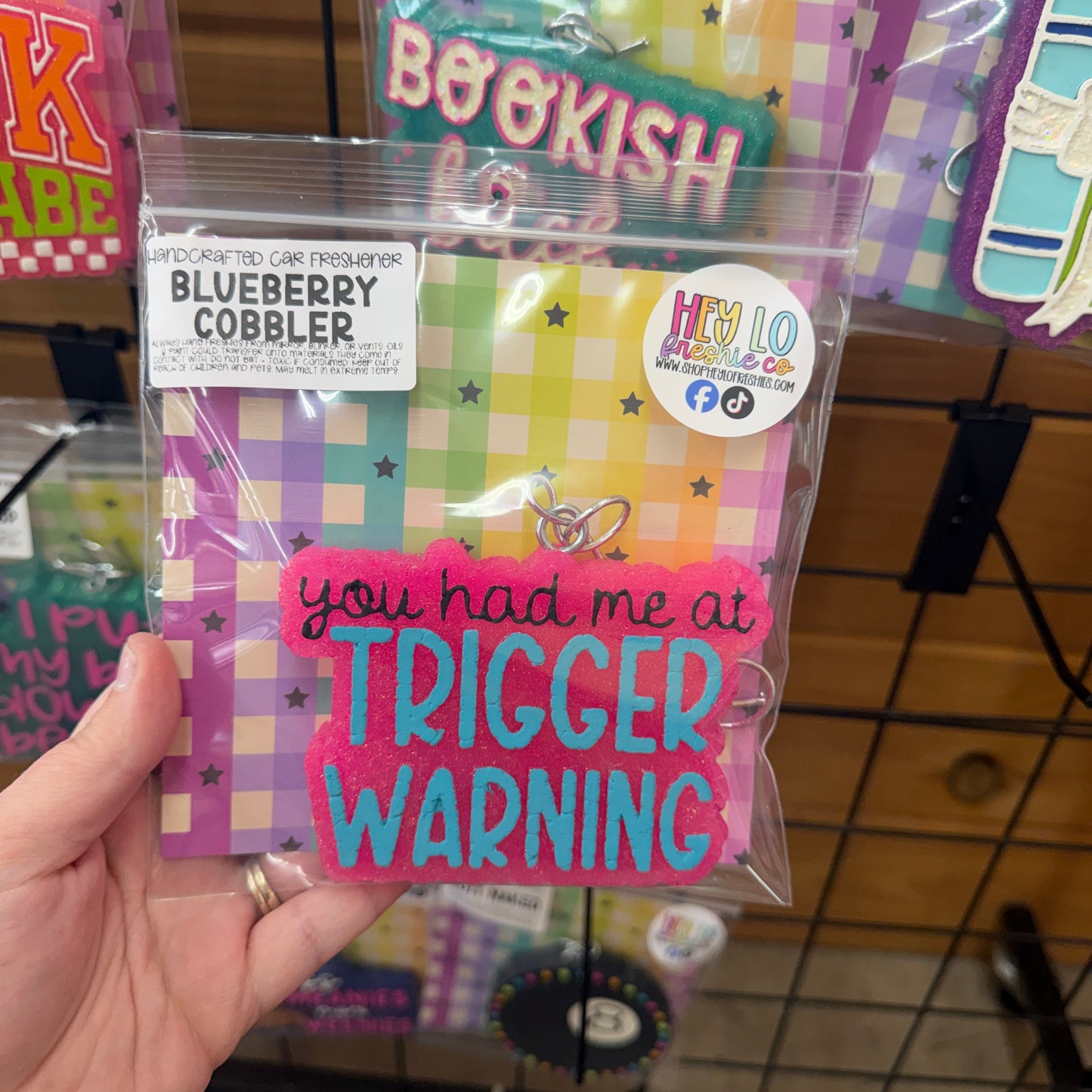 RTS Freshie: Trigger Warning (Scent: Blueberry Cobbler)