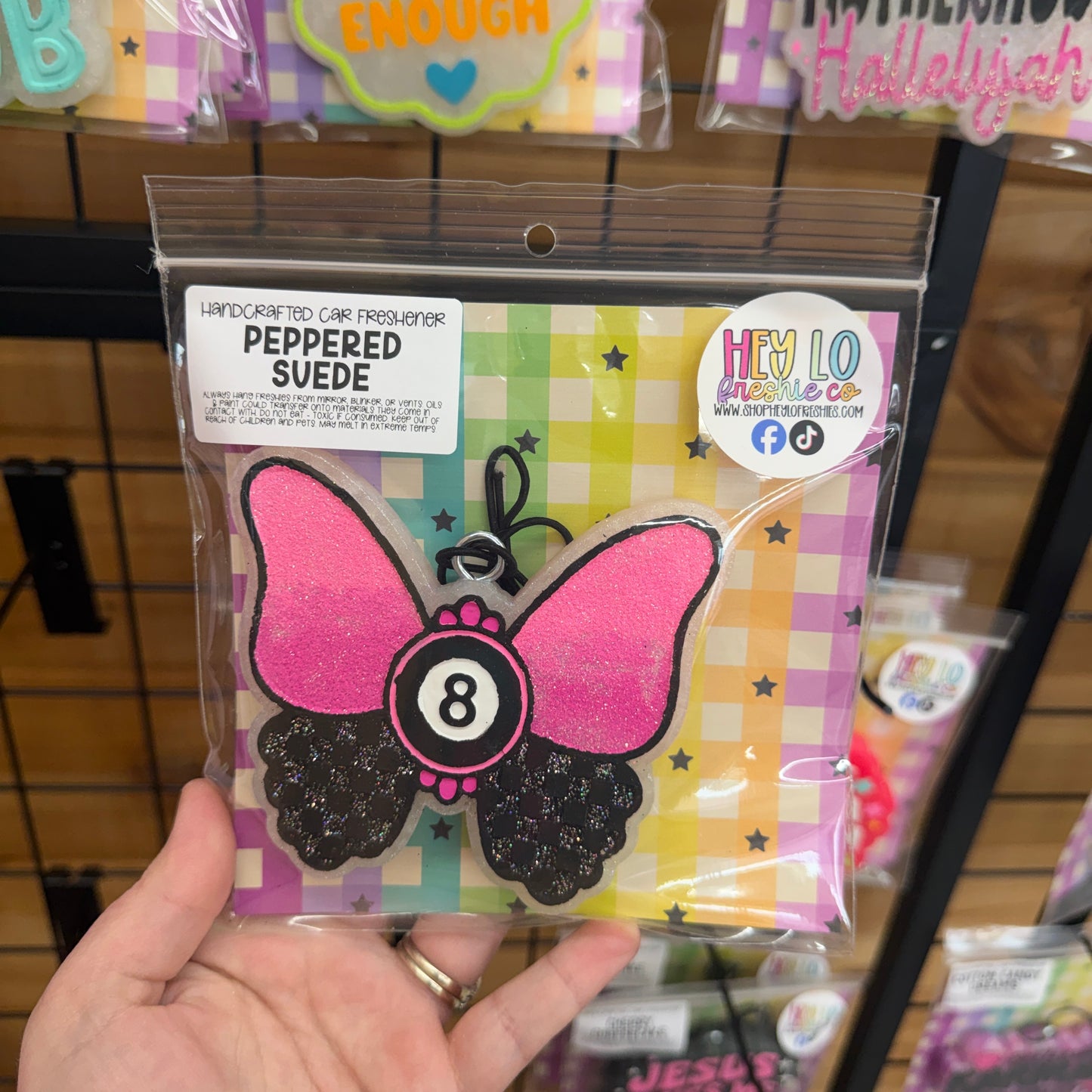 RTS Freshie: 8 Ball Butterfly (Scent: Peppered Suede)