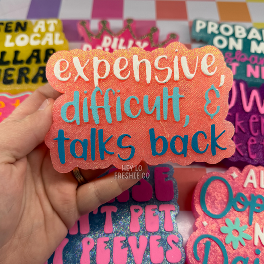 RTS Freshie: Expensive, Difficult & Talks Back (Scent: Prickly Pear)