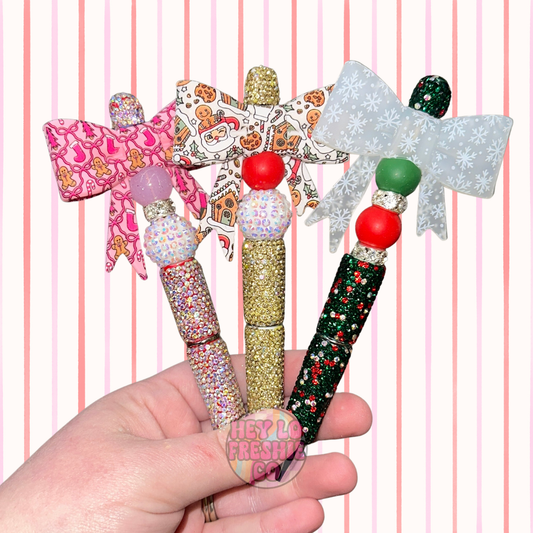 Christmas Bow Pens