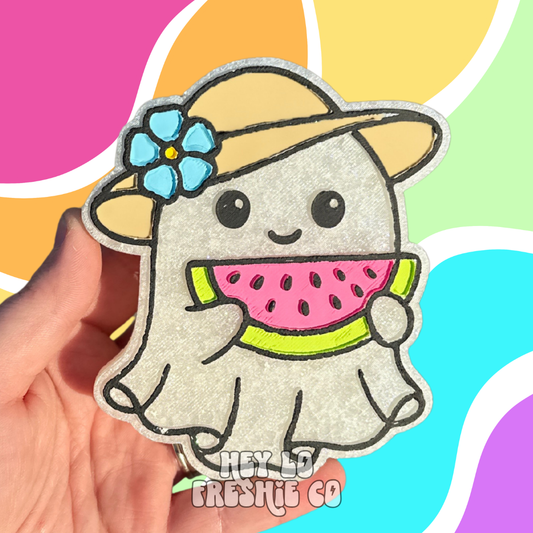 Custom Freshie: Watermelon Ghostie
