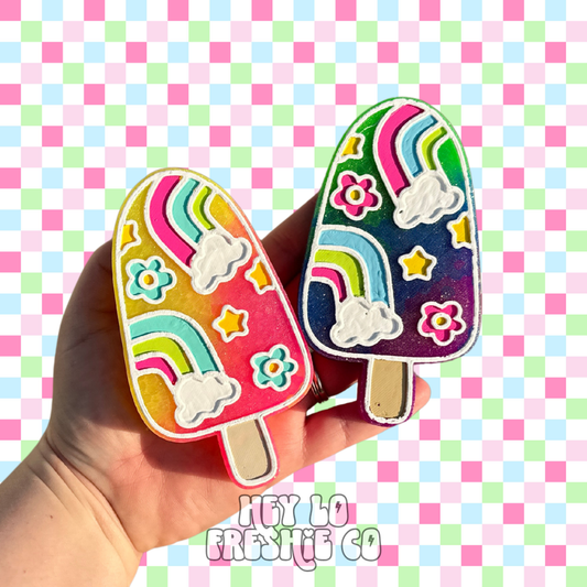 Custom Freshie: Rainbow Popsicle