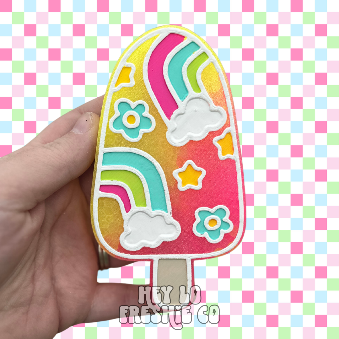 Custom Freshie: Rainbow Popsicle