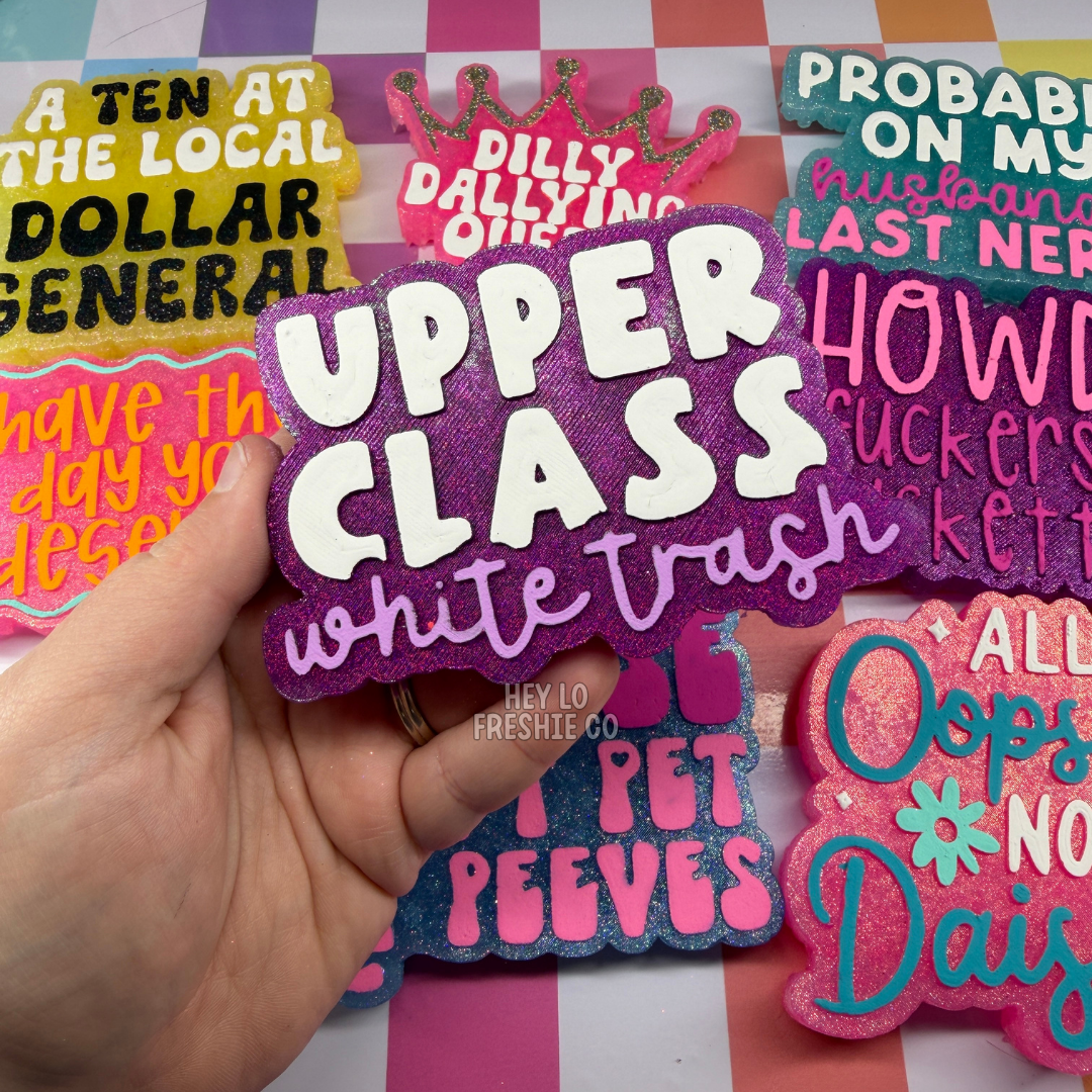 RTS Freshie: Upper Class White Trash (Scent: Butt Naked)