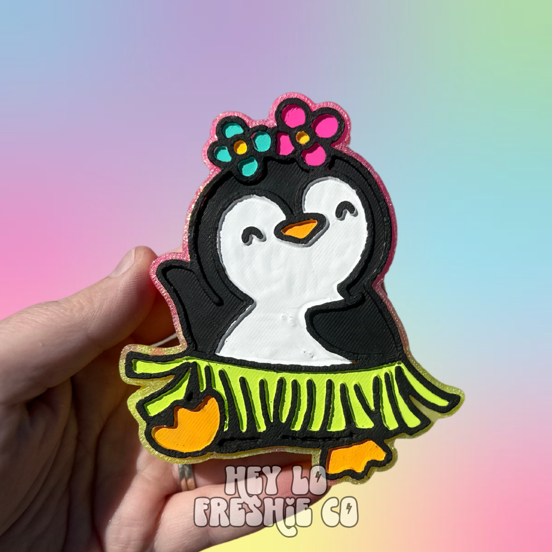 Custom Freshie: Luau Penguin