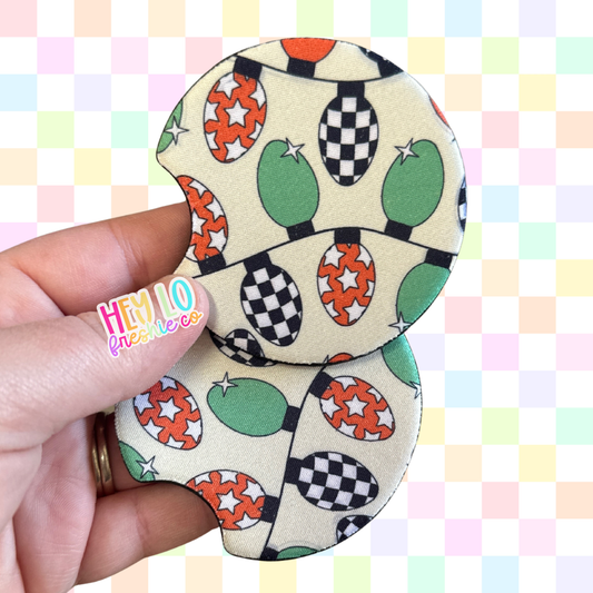 Car Coasters: Christmas Lights
