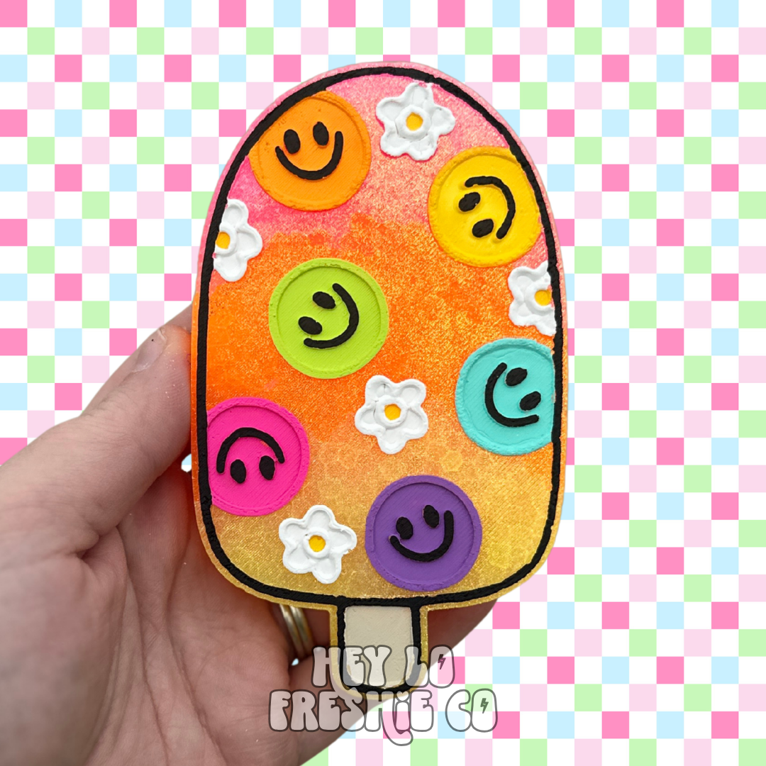 Custom Freshie: Smiley Popsicle