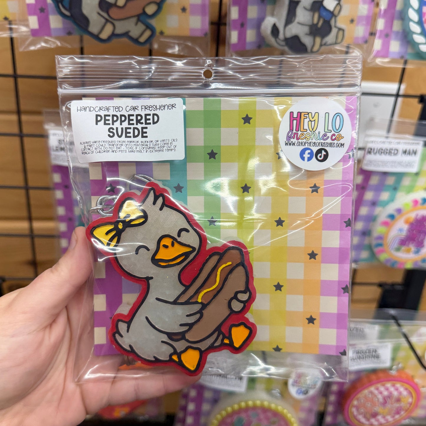 RTS Freshie: Goose With Hot Dog (Scent: Peppered Suede)