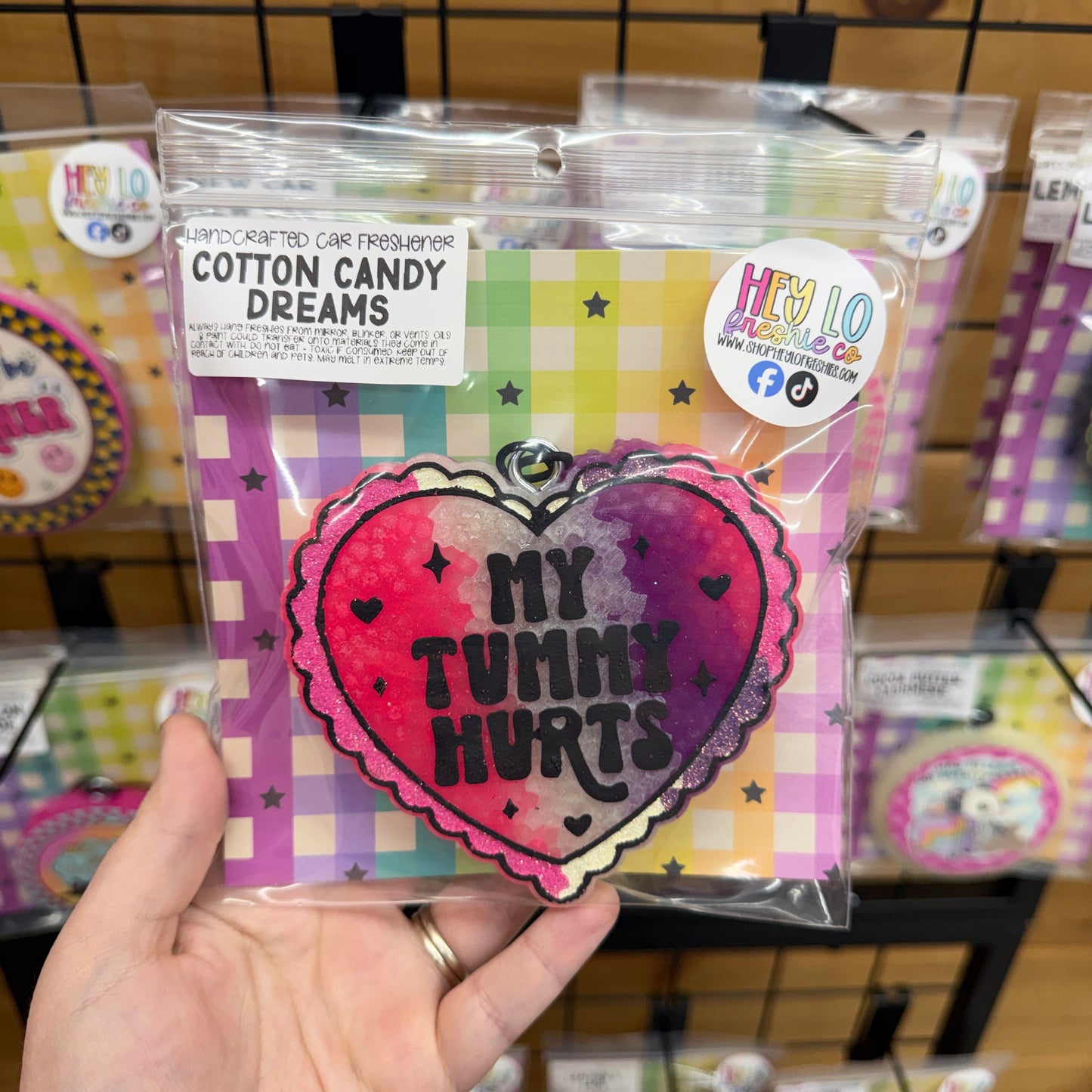 RTS Freshie: My Tummy Hurts (Scent: Cotton Candy Dreams)