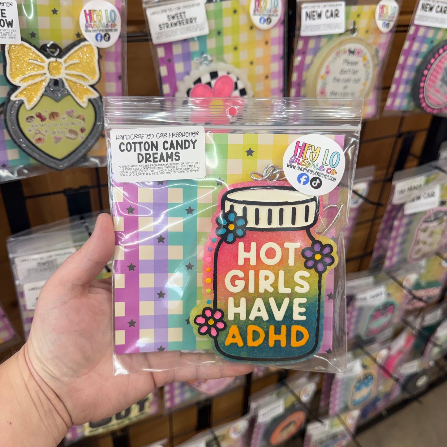 RTS Freshie: Hot Girls Have ADHD (Scent: Cotton Candy Dreams)