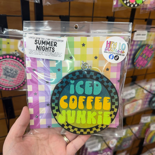 RTS Freshie: Iced Coffee Junkie (Scent: Summer Nights)