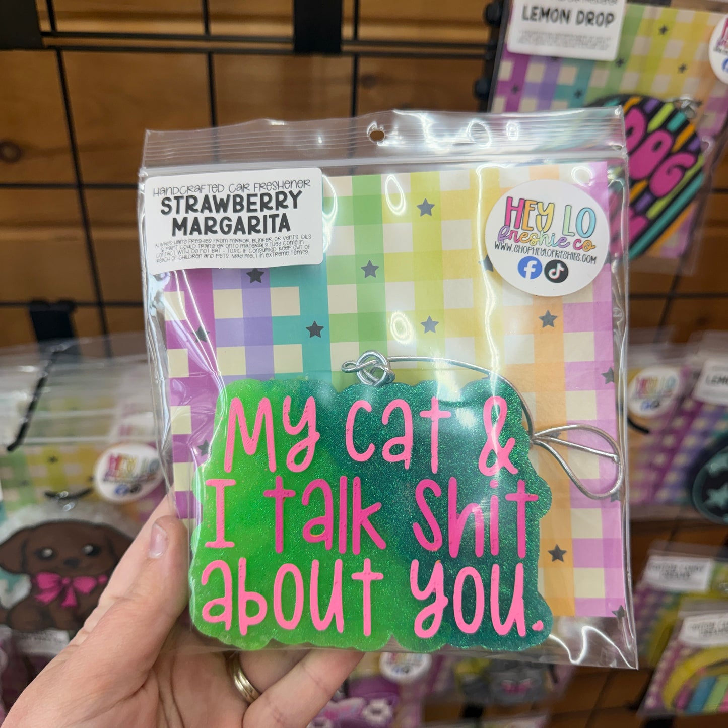 RTS Freshie: My Cat And I Talk Shit (Scent: Strawberry Margarita)