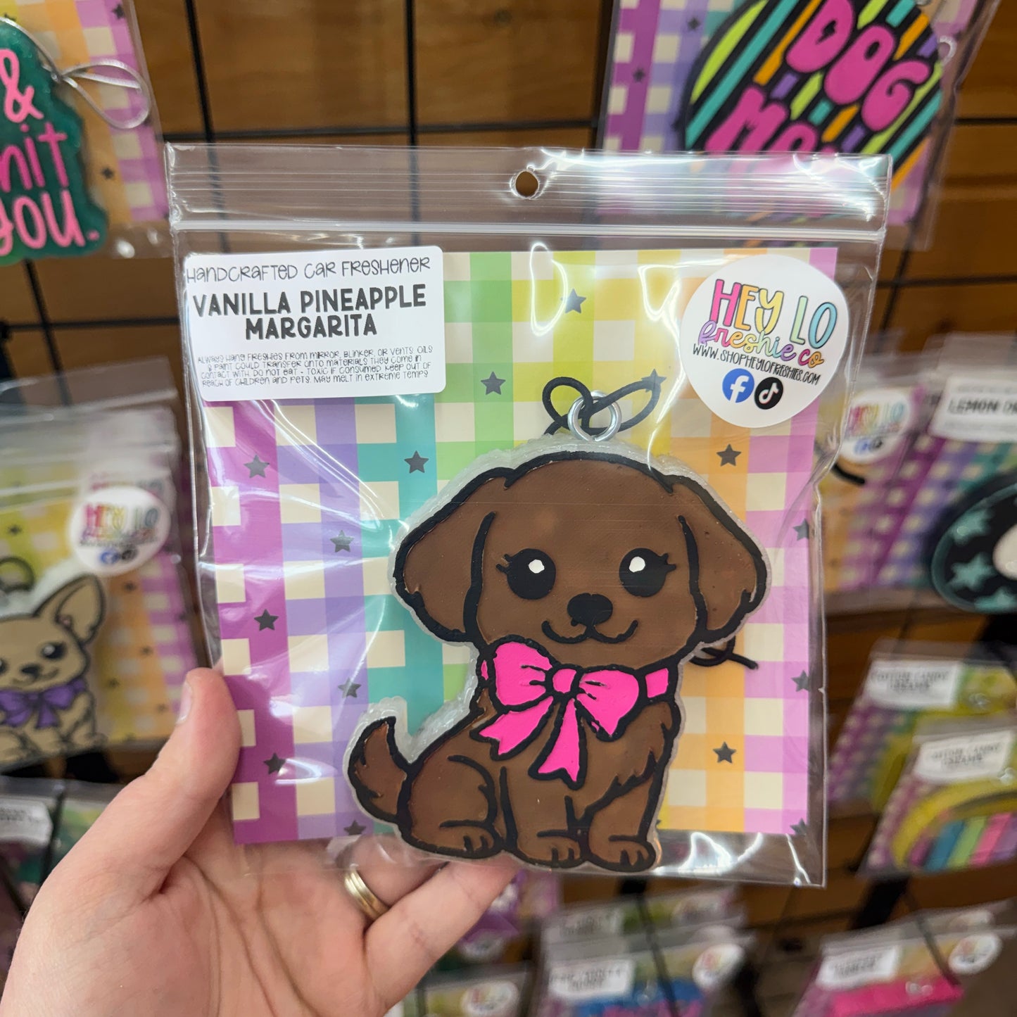 RTS Freshie: Chocolate Lab (Scent: Vanilla Pineapple Margarita)