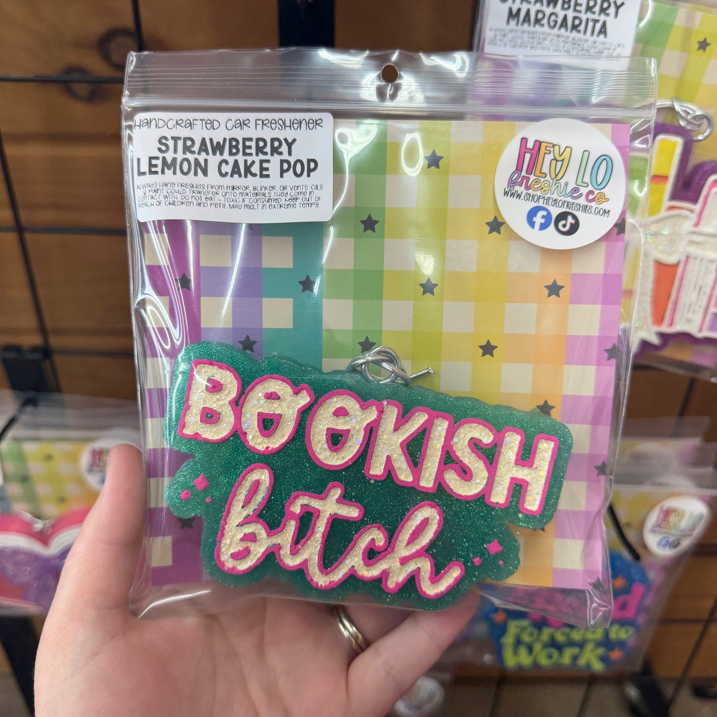 RTS Freshie: Bookish Bitch (Scent: Strawberry Lemon Cake Pop)