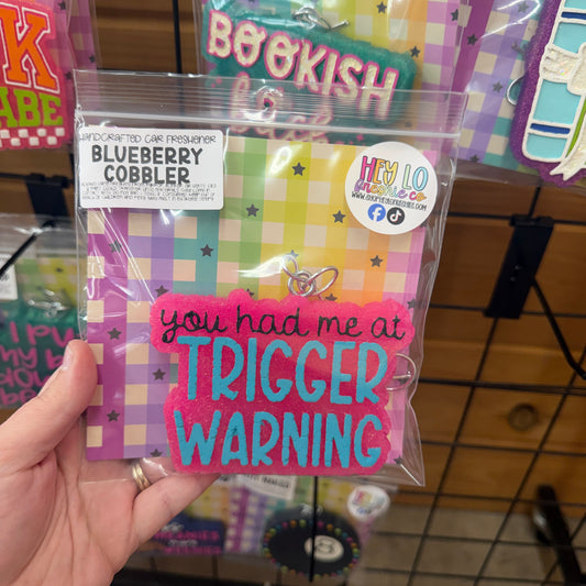 RTS Freshie: Trigger Warning (Scent: Blueberry Cobbler)