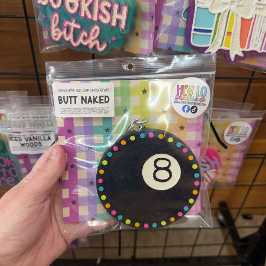 RTS Freshie: Dotted 8 Ball (Scent: Butt Naked)