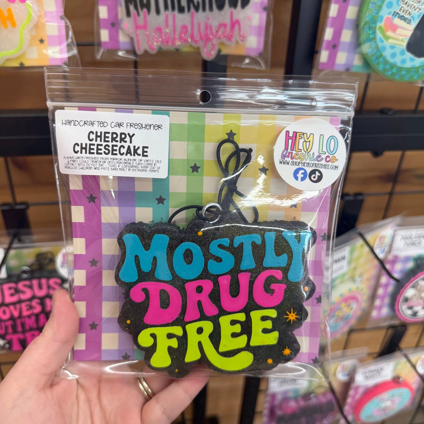 RTS Freshie: Mostly Drug Free (Scent: Cherry Cheesecake)