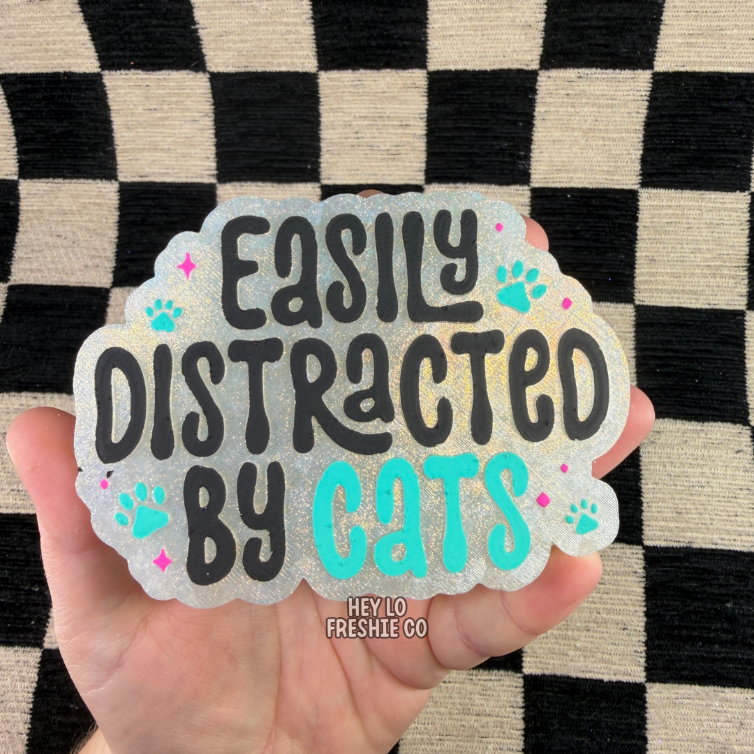 Custom Freshie: Easily Distracted By Cats