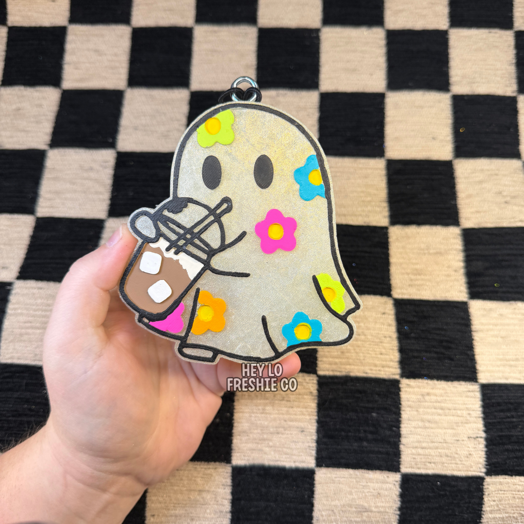 Custom Freshie: Iced Coffee Ghostie
