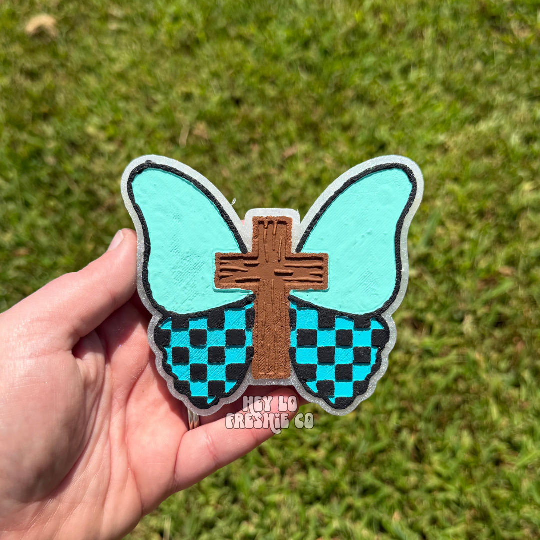Custom Freshie: Cross Butterfly